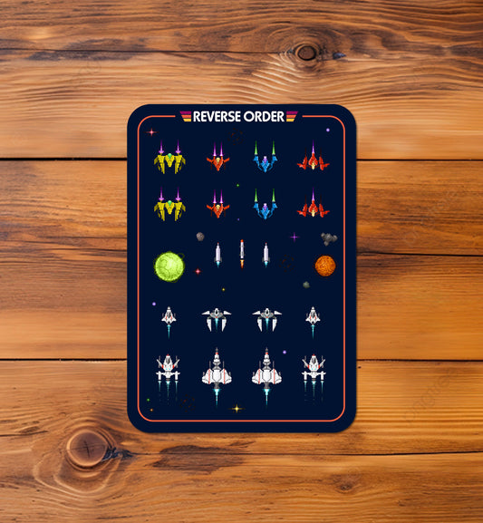 8-bit video game space ships sticker sheet